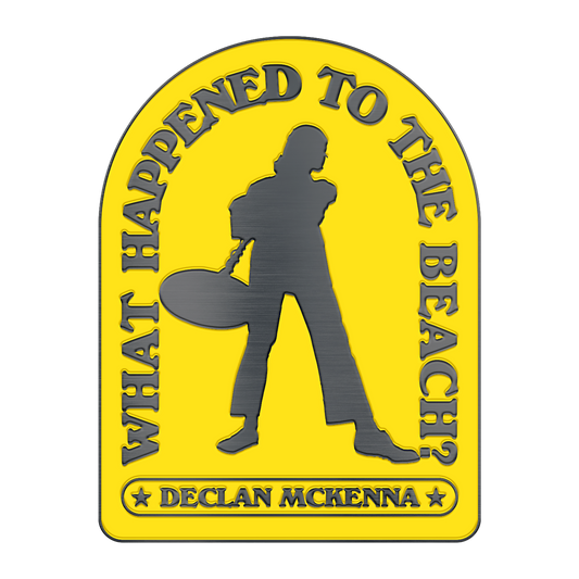 What Happened To The Beach?  Pin Badge